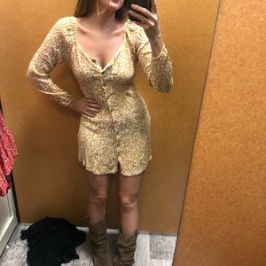 Golden Floral summer dress cotton on